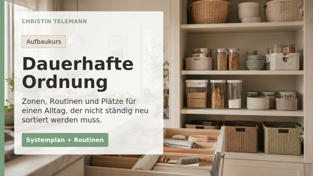 Kurscover: Dauerhafte Ordnung – Das System, das bleibt